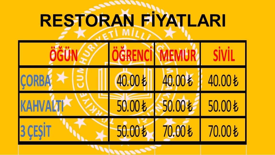 Restoran Fiyatları